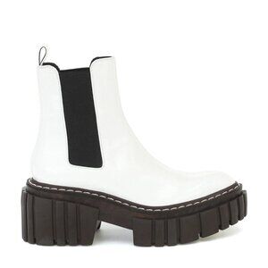 Stella McCartney Emilie Platform Chelsea Boots 36 1/2 US 6.5 Womens White $975
